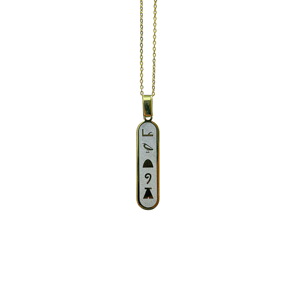 Custom Pharaoh Hieroglyphics Necklace – Personalized Ancient Egyptian Name Pendant