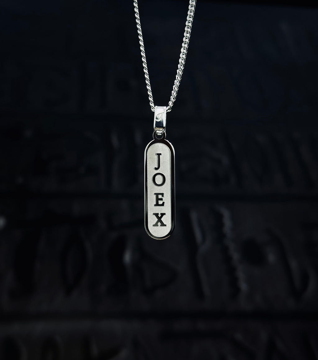 Custom Personalized Name Double Sided Necklace – Engraved with Your Chosen Name
