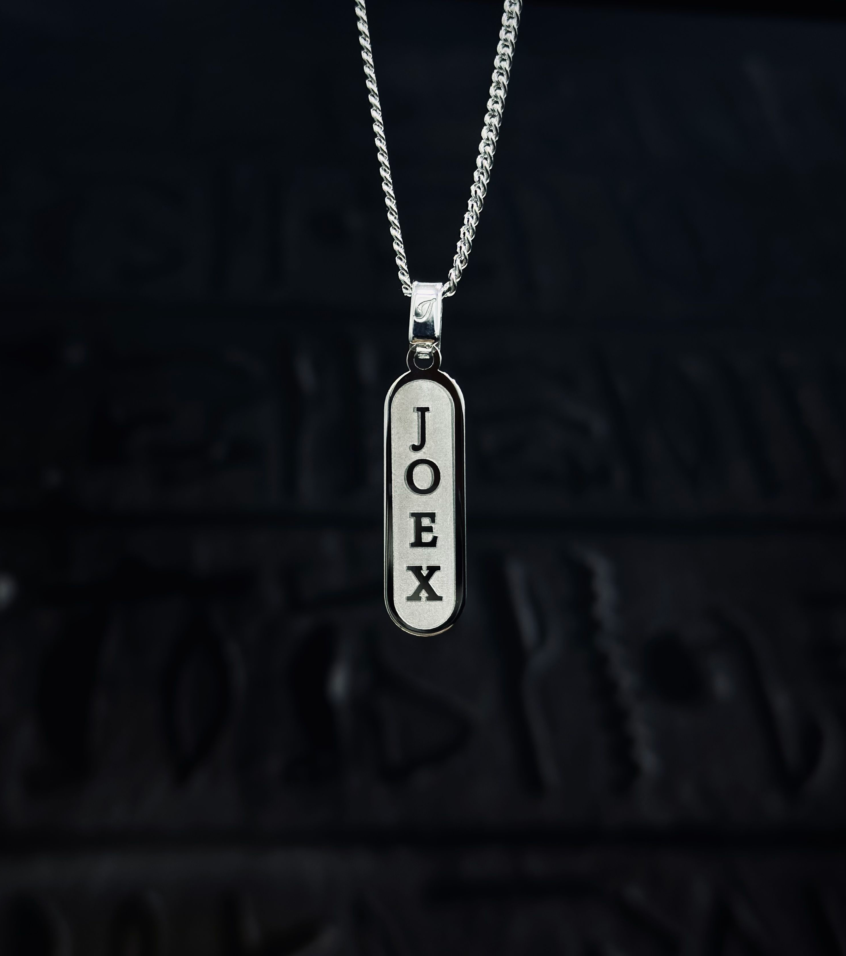 Custom Personalized Name Double Sided Necklace – Engraved with Your Chosen Name