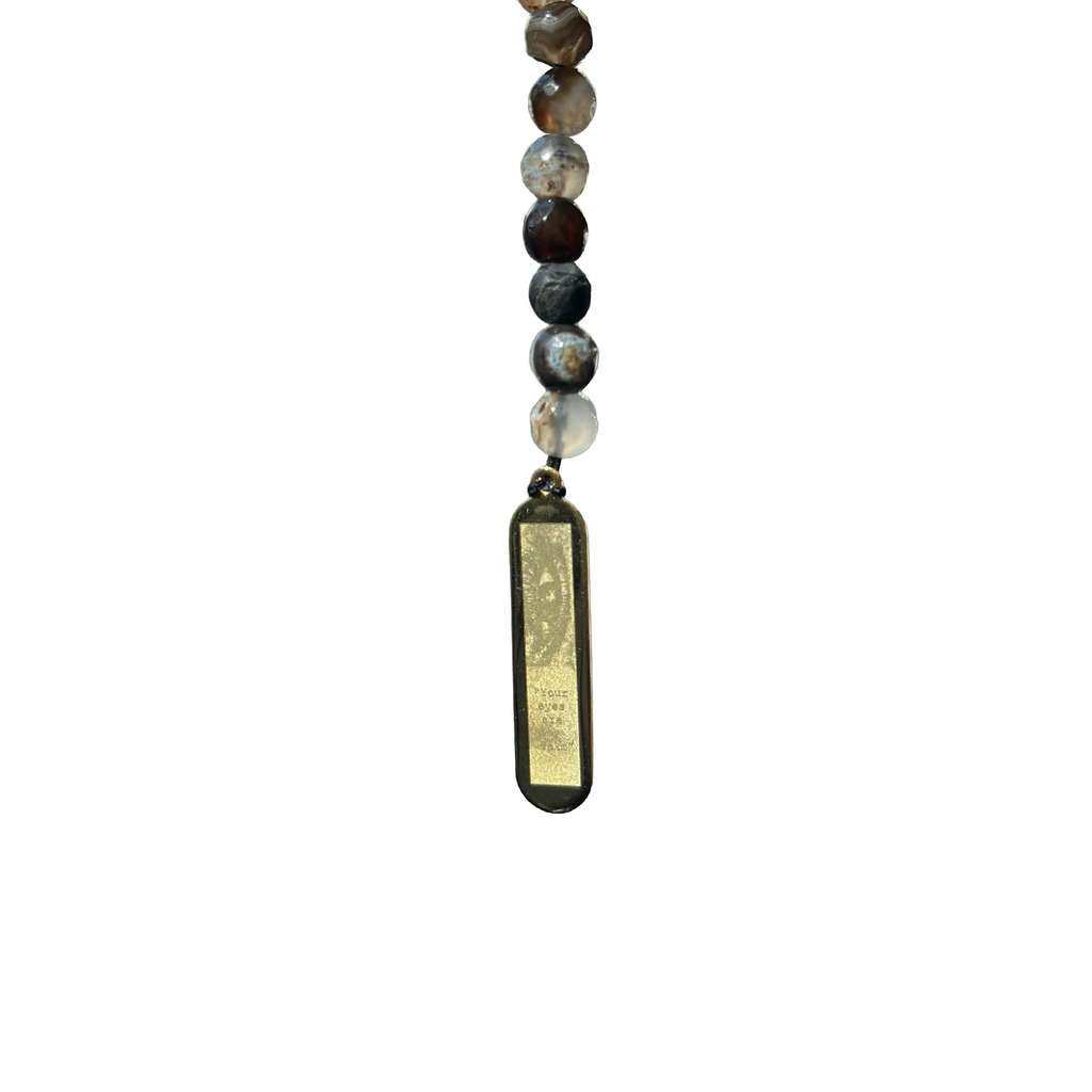 Personalized Car Mirror Tasbih – Custom Name Hanging Beads