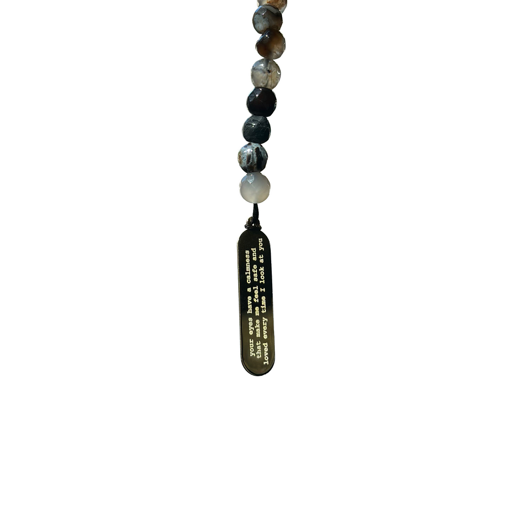 Personalized Car Mirror Tasbih – Custom Name Hanging Beads