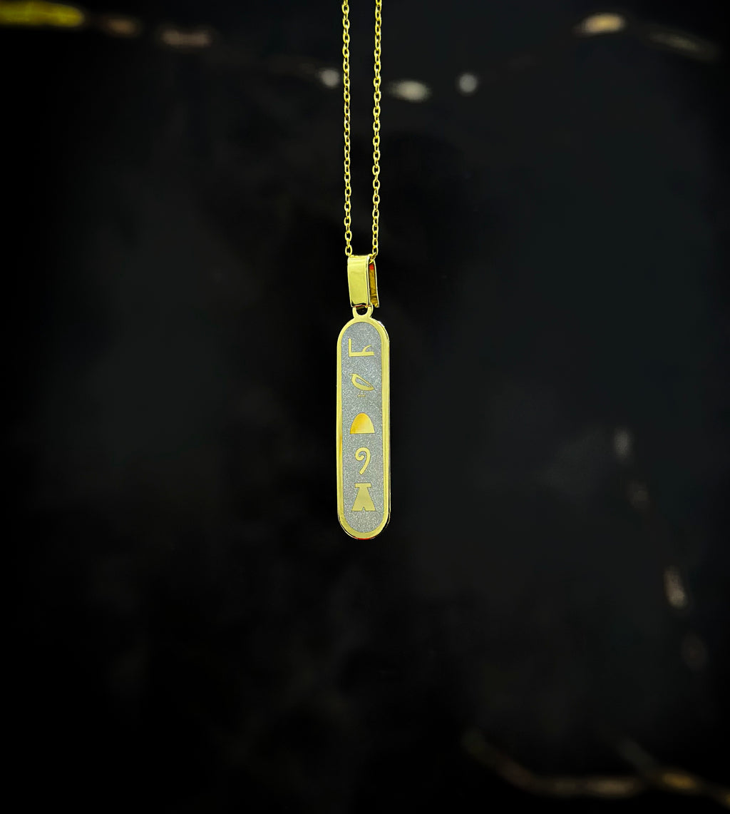 Custom Pharaoh Hieroglyphics Necklace – Personalized Ancient Egyptian Name Pendant